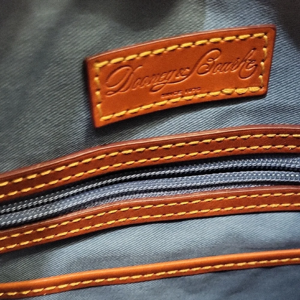 Dooney & Bourke Blue and Red Shoulder Bag with Travel-Inspired Design - Picture 6 of 6